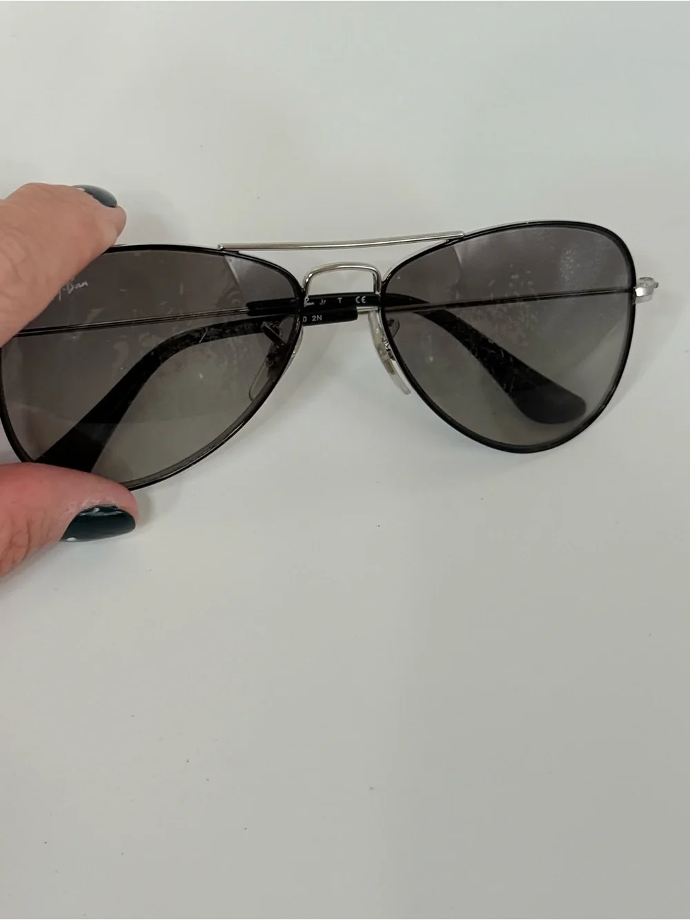 Ray Ban aviator sunglasses RJ9506S 271/11 50 13 120 2N lens scratched